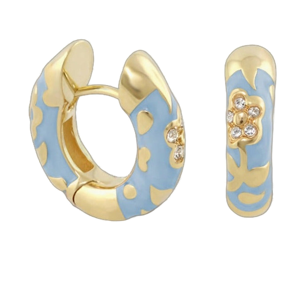 Flowers by Orly Earrings — Pavé Flower Huggie