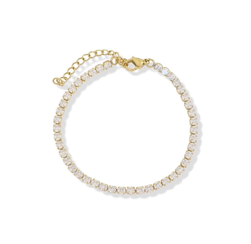 Paris Dainty Tennis Bracelet in Gold