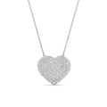 Heart Cluster Diamond Pendant
