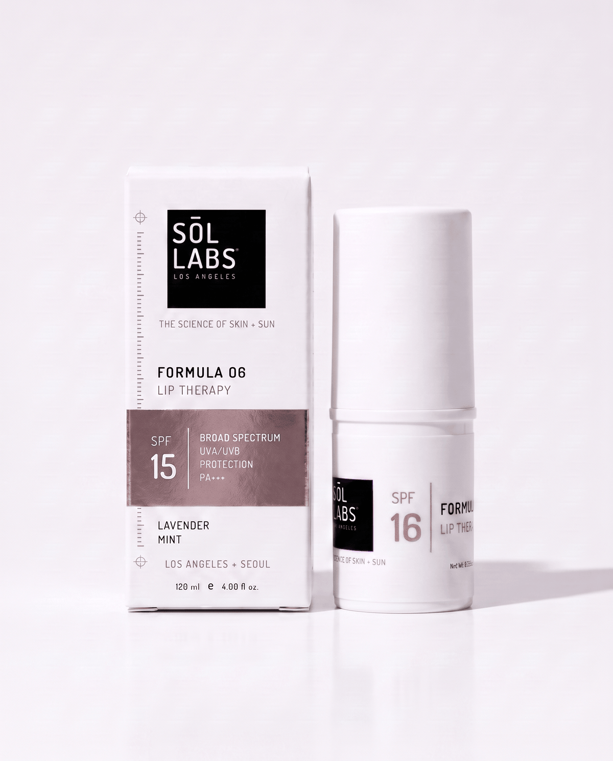 SOL LABS Lip Therapy Mineral SPF 15 Lip Balm, Lavender Mint