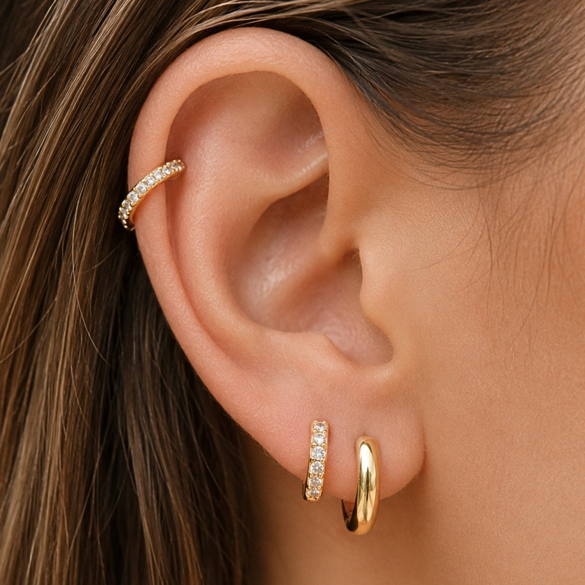 Huggie Hoop Earring Set
