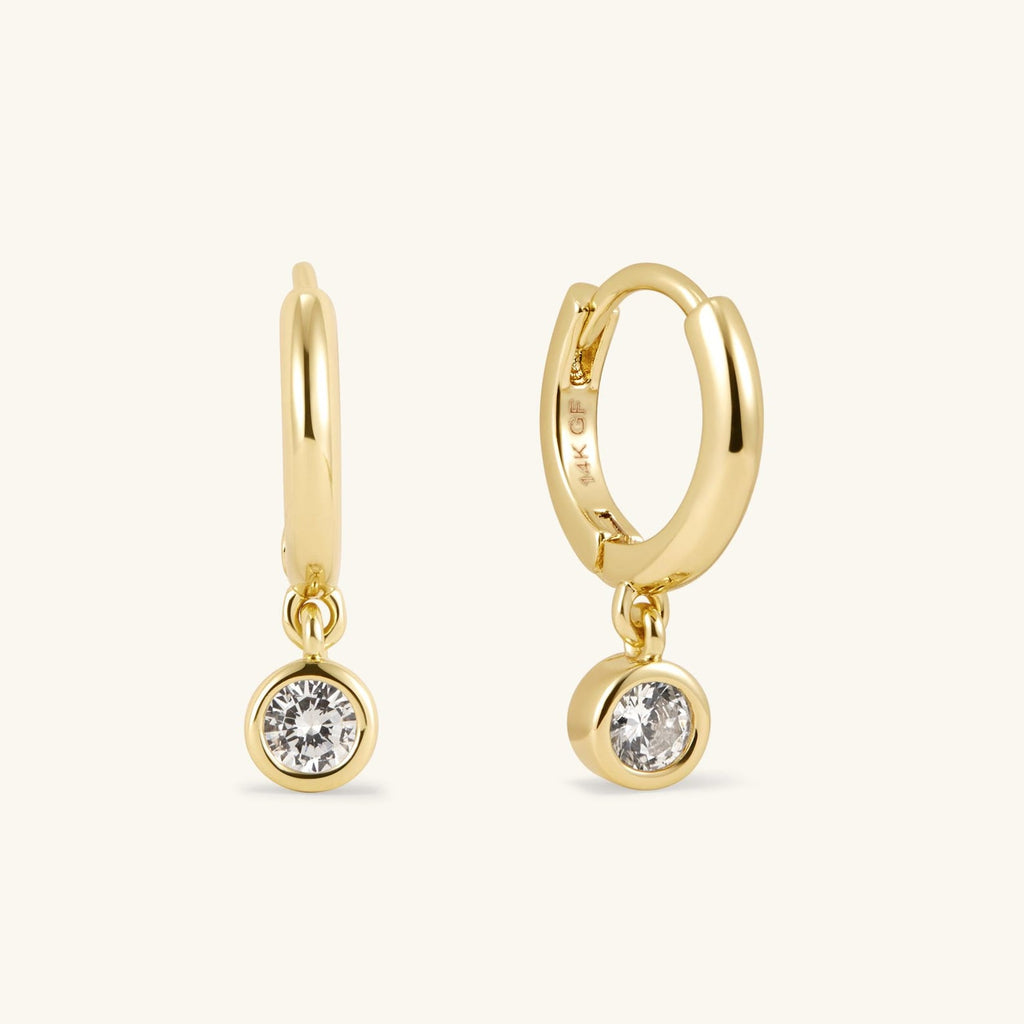 Gold Huggie Hoop Earring Set