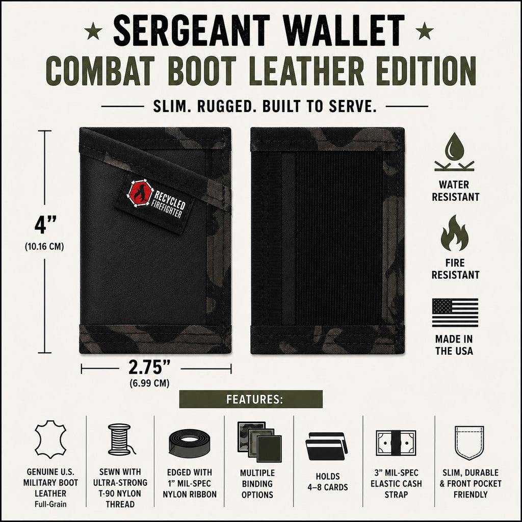 Sergeant Wallet, Combat Boot Leather