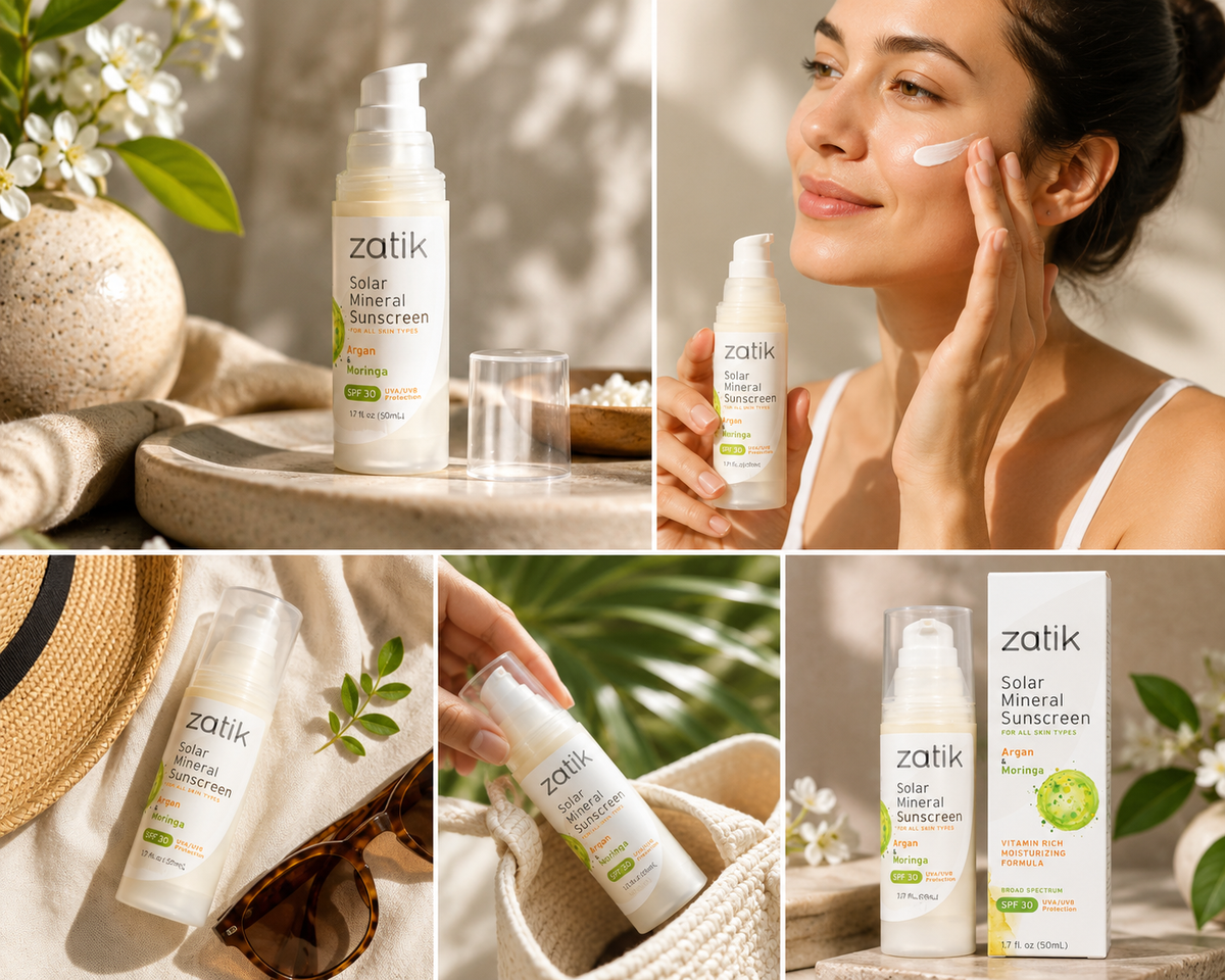 Zatik Solar Mineral Sunscreen SPF 30 for Face & Neck