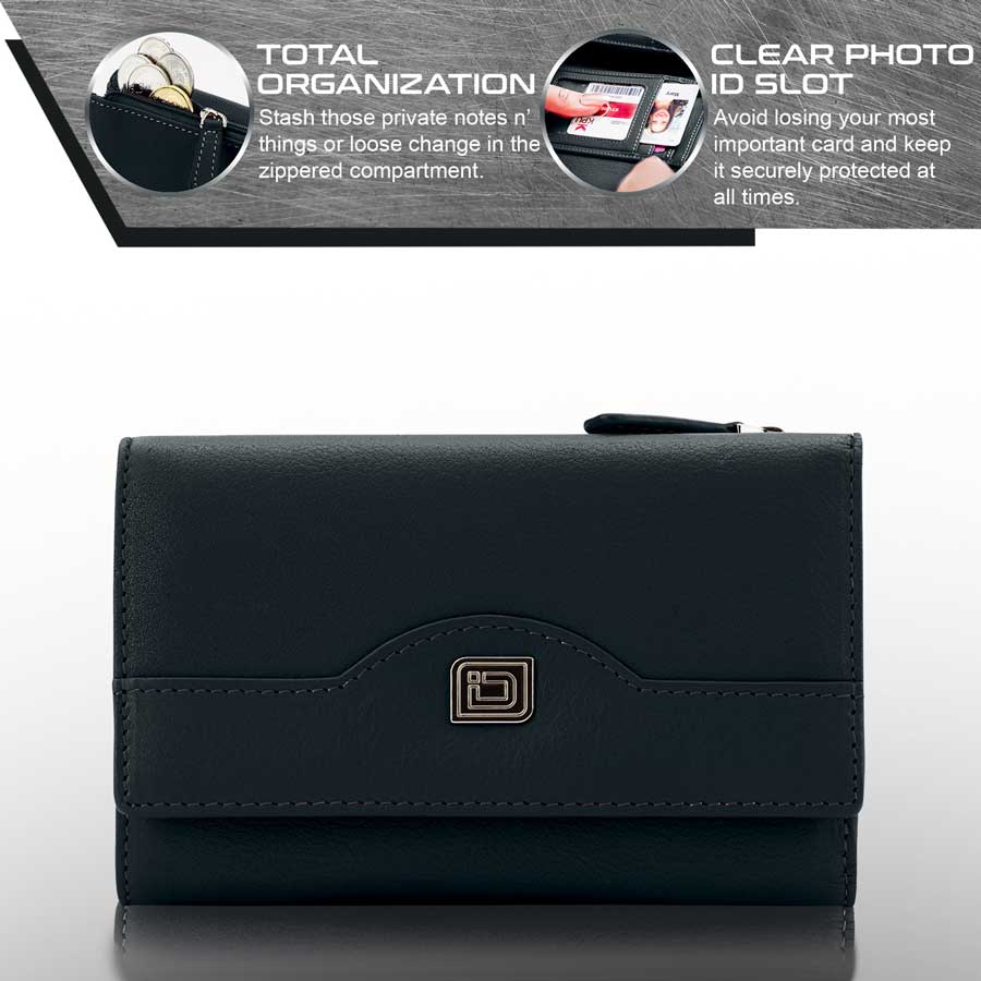Women's Leather Trifold Wallet