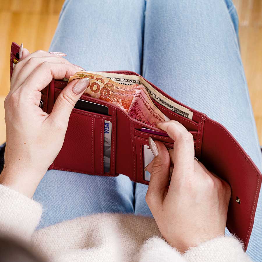 Women's Leather Trifold Wallet