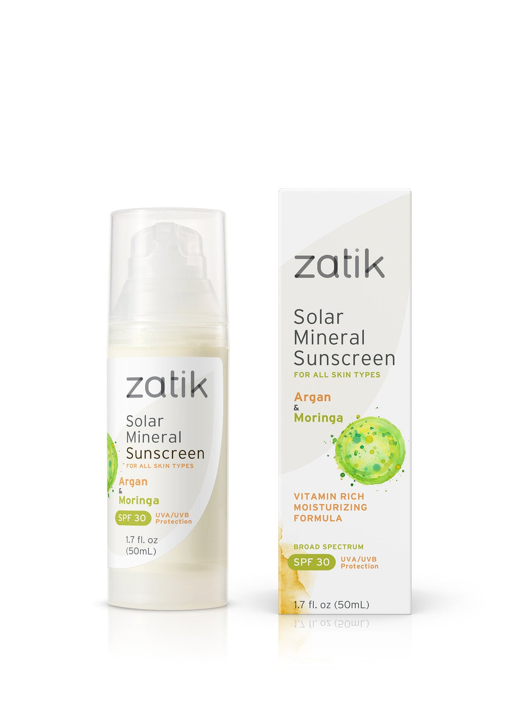 Zatik Solar Mineral Sunscreen SPF 30 for Face & Neck